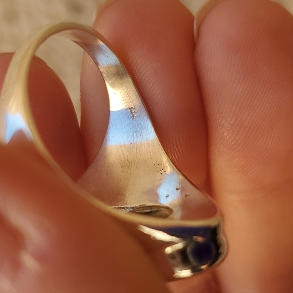 New Men's Indian Moss Agate 925 Silver Ring. - Picture 7 of 13